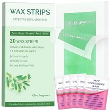 Wax Strips Body for Hair Removal   No Heat Waxing 1 Count Pack of 18 