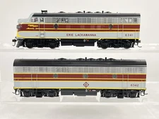 NIB Athearn Genesis HO Erie Lackawanna F-7 AB Set 6341-6342 Phase 1  DC Powered
