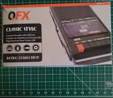 QFX Classic Shoebox Style Cassette Player/Recorder USB Linein Uses 4 C Batteries