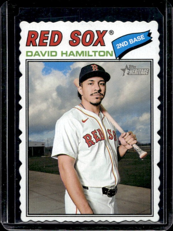 2026 Topps Heritage David Hamilton Deckle Edge SP #344 Red Sox