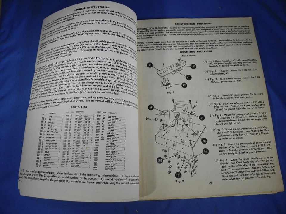 ¡Original! Manual de construcción EICO 249 Peak-to-Peak VTVM (¡Envío gratuito!) Foto 2 de 4