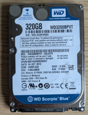 WD 320GB Internal 5400 RPM 2.5" (WD3200BPVT) Desktop HDD - Low Hours