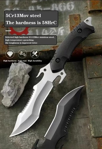 Fighting Combat Tactical Assault Knife Stainless Steel Fighter Self Defense - Bild 11 von 17