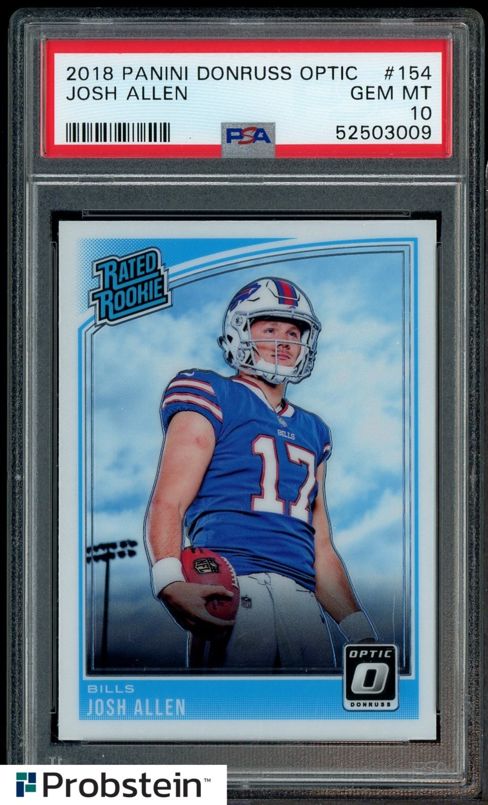 2018 Donruss Optic #154 Josh Allen Buffalo Bills RC Rookie PSA 10 GEM MINT