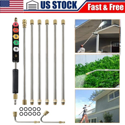 #ad #ad 4000PSI High Pressure Washer Extension Wand Replace Lance Gutter Cleaner Nozzle $34.99