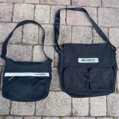 Vintage Polo Sport Ralph Lauren 90s Messenger Bag Lot of 2 Bundle