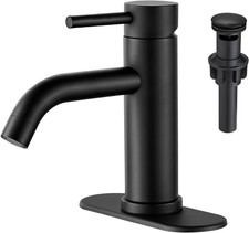 Black Bathroom Faucets, Single Hole Bathroom Sink Faucet Modern Single Handle Mi