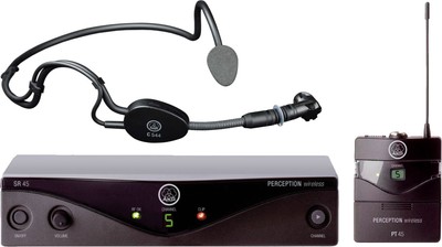 B-WARE AKG PW45 Sport Set ISM Headset Funkset Drahtlos System Gesang Mikrofon