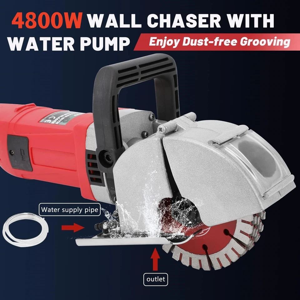 Wall groove cutter slot cutter wall cutter wall cutter 4800W 8200 RPM groove machine de - Image 4 of 4