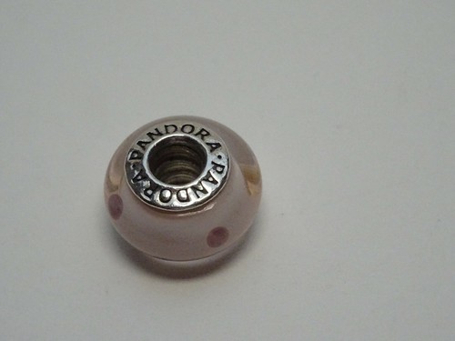 Original Pandora Beads Element Murano Polka Dots 790604 Silver Charms #52a - Picture 2 of 2
