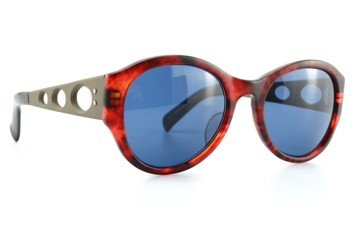 Jean Paul Gaultier Sunglasses 56-1272 Panto Red Olive 90s