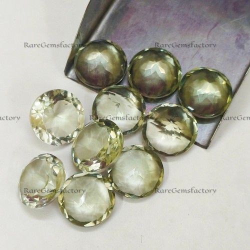 Natural Prasiolite/ Green Amethyst Round Shape Faceted Cut gemstones 5mm-15mm - Picture 11 of 12