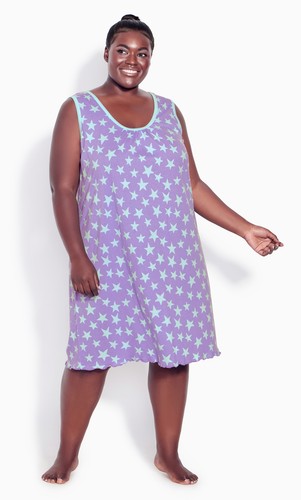 Evans By City Chic Womens Plus Size Sleeveless Print Night Dress Sleepwear  | eBay