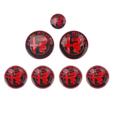 Kit Fregi Giulietta 159 Kit Adesivi Stemma Alfa Romeo Per Giulietta, 159, Brera - 7 Pezzi Color Oro, Per Interno Ed Esterno Adesivi Stemma Giulietta 159 Brera - Foto 5