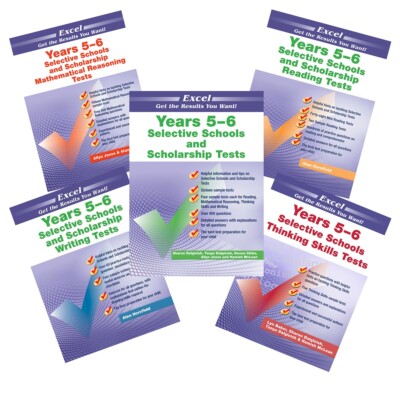 Excel Selective Schools & Scholarship Tests 5 Books Pack 2022 & 2023 New Edition