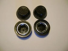 12 NEW SNAP ON BLACK PLASTIC END PUSH IN CAPS FOR 3/8" TUBE ROD PIPE DR18