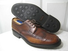 Johnston  Murphy Brown Wing Tip Oxford Shoes Men's Size 10 M Made In ITALY