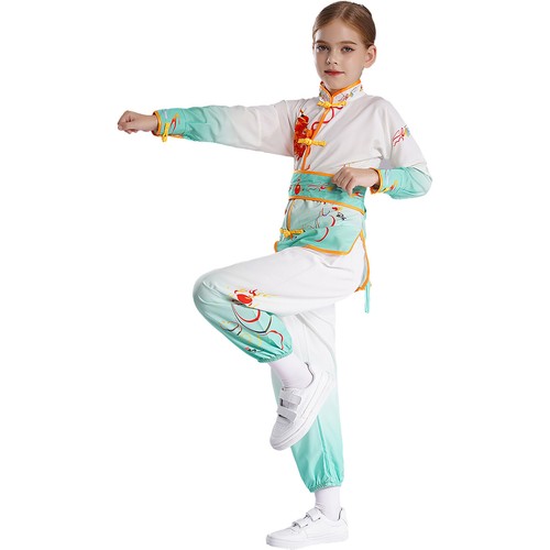 Unisex Uniform Knot Buttons Tops With Pants Costumes Kung Fu Arts Chinese Wushu - Picture 71 of 89