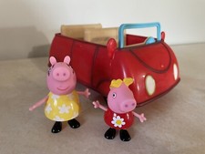 Peppa Pig Little Red Car Sounds W/ 2 Exclusive Figures Mom  Peppa Complete Set