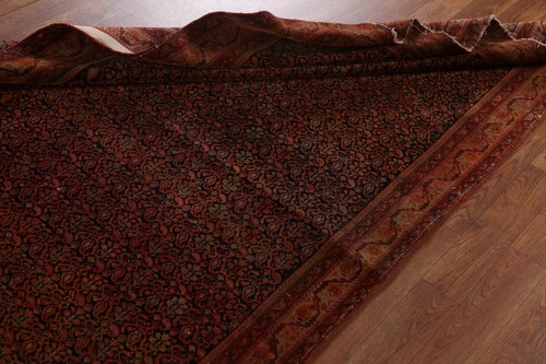 Pre-1900 Vegetable Dye Saroouk Farahan Antique Rug 4x6 Hand-knotted Wool Carpet - Picture 17 of 21