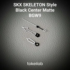HANDS SET SKX SKELETON STYLE BLACK CENTER MATTE BGW9 / SEIKO MOD SKX SKX007 NH3