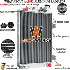 3 Row Aluminum Cooler Radiator For 1930 Chevrolet Car Chevy V8 Conversion