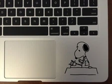 Snoopy Typing - Computer Decal Bumper Window Sticker Charlie Brown Peanuts Comic