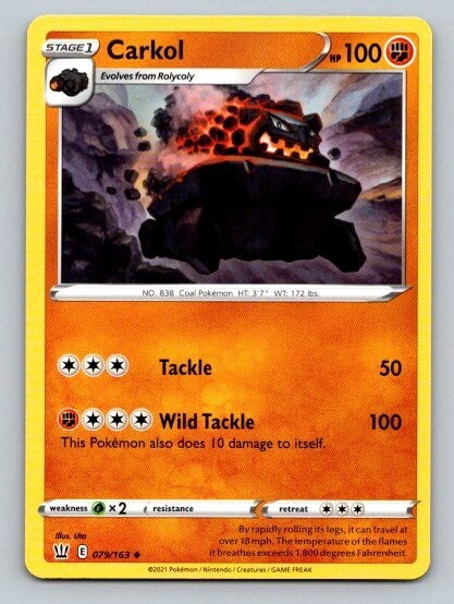 2021 Pokemon Card Battle Styles Carkol 79/163