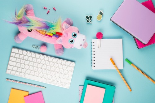 Astuccio Portamatite Unicorno Peluche per Bambine Morbido Grande Capacità Scuola Cancelleria - Foto 3 di 30