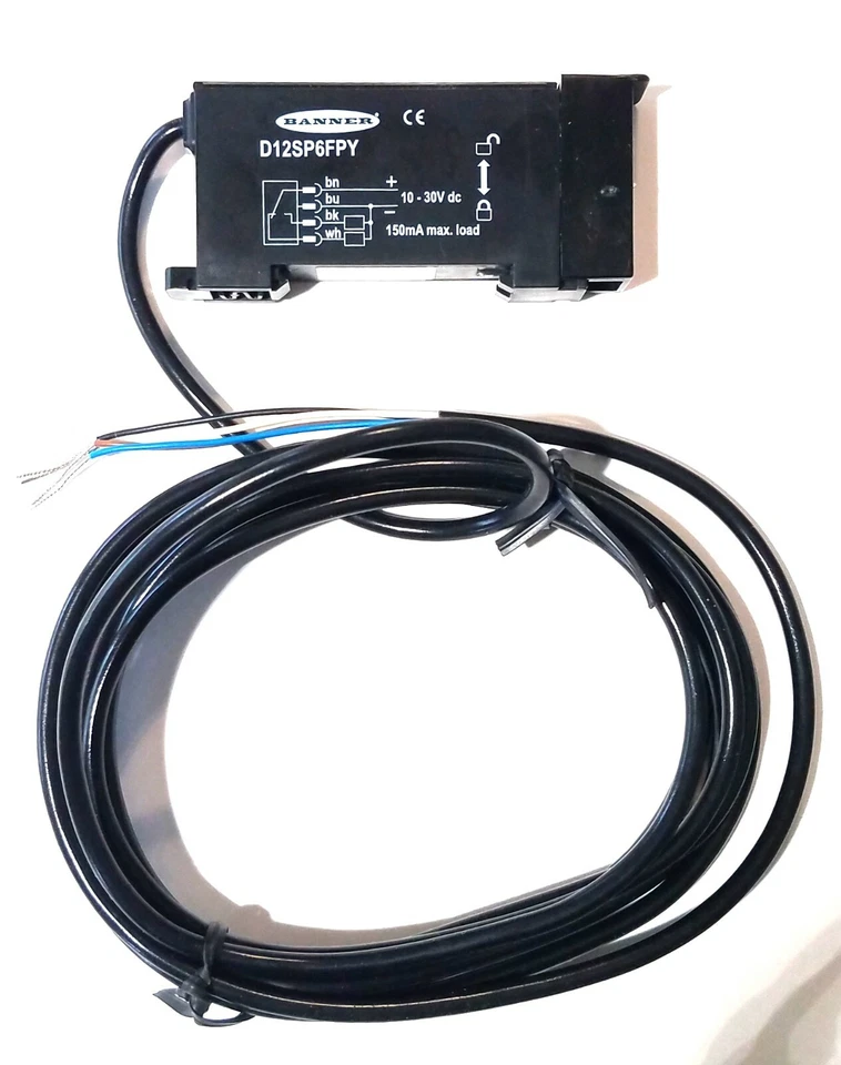 Banner Engineering D12SP6FPY D12 Series DIN Rail High Power Fiber Optic Sensor - Image 3 of 4