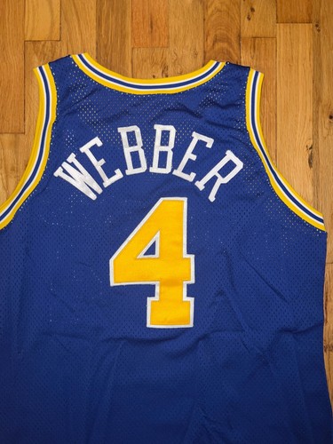 CHRIS WEBBER Champion GOLDEN STATE WARRIORS Authentic Jersey 44 Sprewell Bullets - Picture 4 of 5