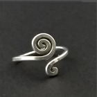 Toe Ring 14k White Gold Plated Solid Metal 925 Sterling Silver Womens Adjustable