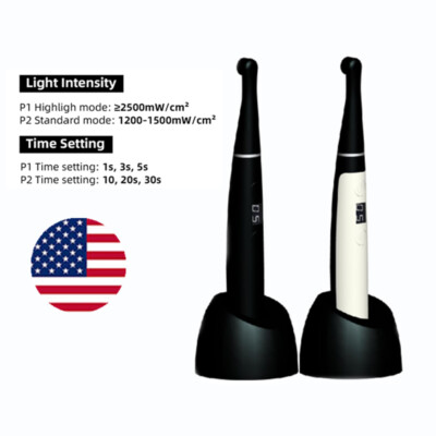 Dental Curing Lamp 2500 Mw/cm2 Equipped With 6pcs Multifunctional Curing Head