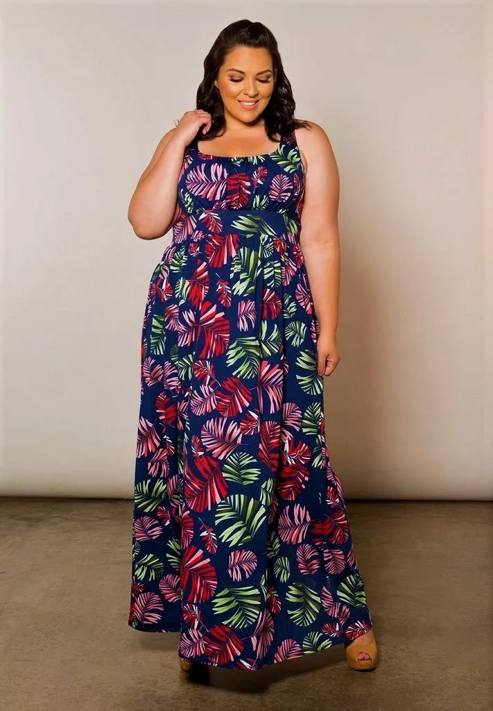 Plus Size Maxi Dress 2X Sleeveless Polyester Blend SWAK | eBay