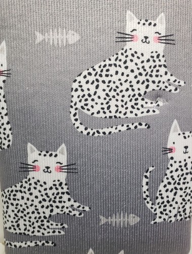 Kitchen Microfiber Reversible Dish Drying Mat (16" x 20") CATS ON GREY, KDD - Picture 19 of 20