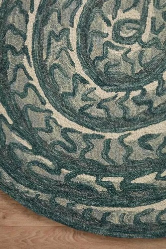 Alfombra acolchada a mano alfombra serpiente monstruo nuevo patrón 100 % lana para dormitorio de niños - Imagen 9 de 9