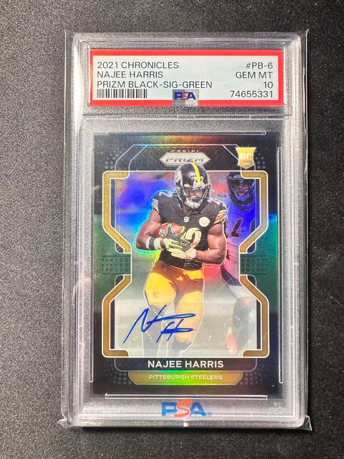 Najee Harris Panini Chronicles Prizm Black #PB6 Green