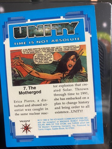 Unity #7 The Mothergod 1992 VALIANT - Picture 2 of 2