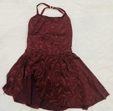 Girls Art Stone The Competitor Purple Sequin Dance Costume Dress Child Pre Own