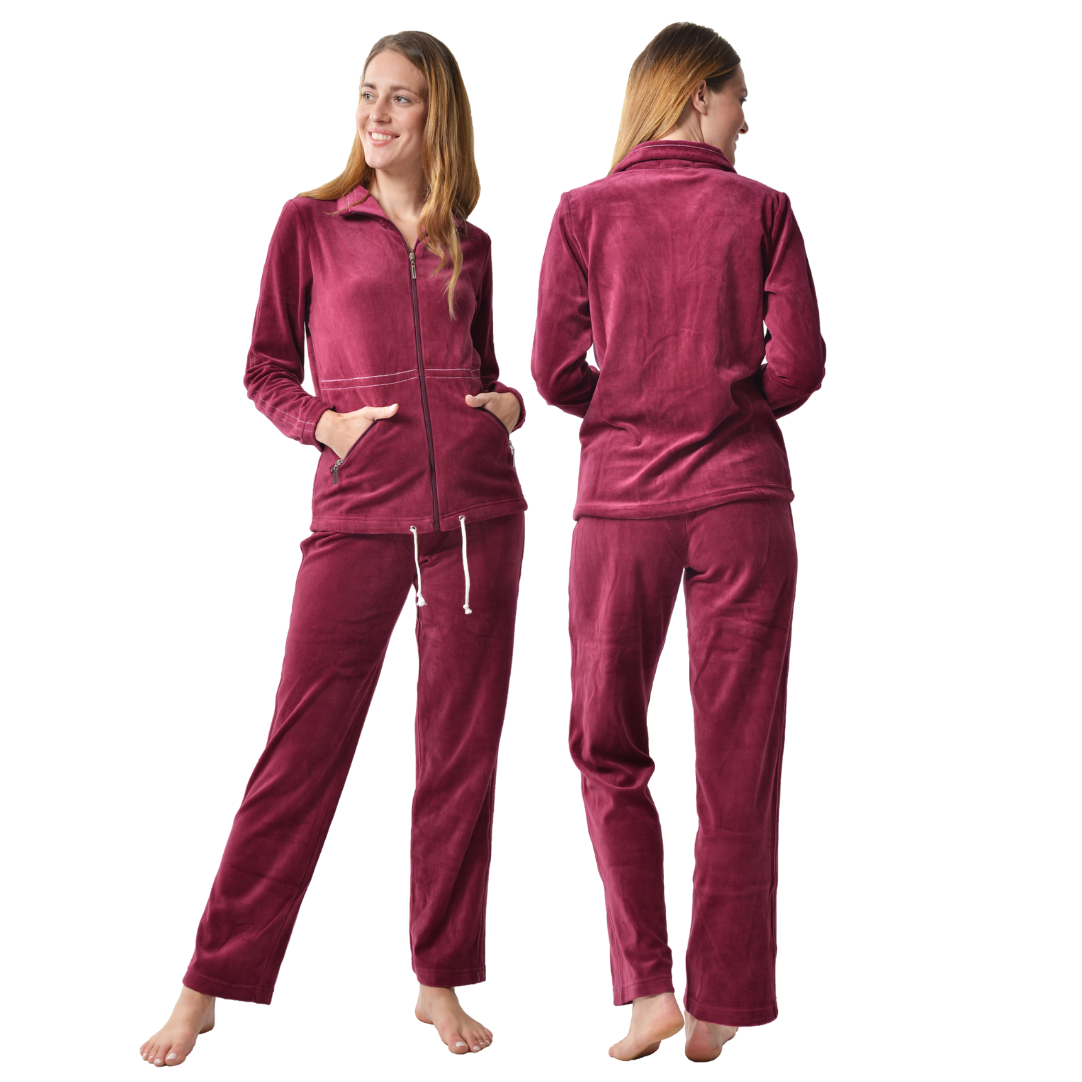 Damen Trainingsanzug Nicki Jogginganzug Langarm Freizeitjacke