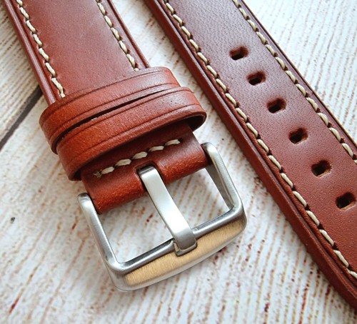 Premium Leather Watch Strap Band Rivet Stud Pilot Flieger Aviator 20 22 24 mm UK - Picture 58 of 71