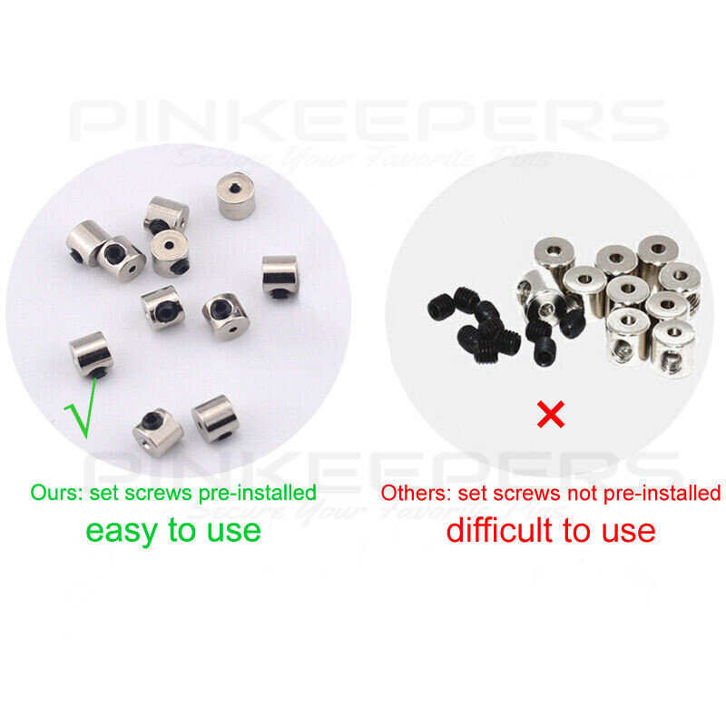 10 New Pin Keepers/Pin Badge Locks/Locking Pin Backs for Enamel Lapel