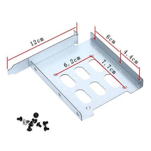 2.5 or 3.5 HDD to PCIe Slot Mount Bracket Internal Hard Drive Adapter Full ATX0J - Afbeelding 4 van 10