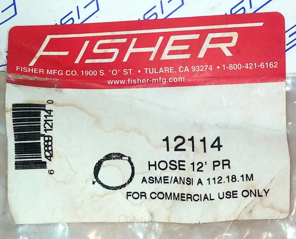1 NEW FISHER 12114 FLEX HOSE PRE-RINSE 12" NIP ***MAKE OFFER*** - Image 2 of 2