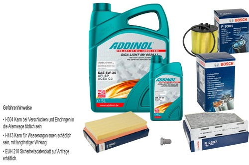 BOSCH KIT DE Révisionb 5L Castrol 5W-30 Ll Pour Vw Touran 1T 1.9 2.0 - Foto 8