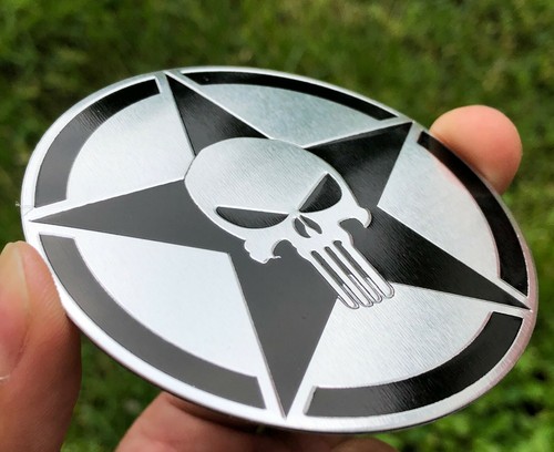 (2 PACK) METAL PUNISHER Emblem Sticker Decal For Truck, Bike, Auto 3" diameter - Picture 3 of 9