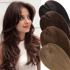 Clip In Human Hair Topper Top Hairpiece Toupee Extensions For Thinning/Loss Hair