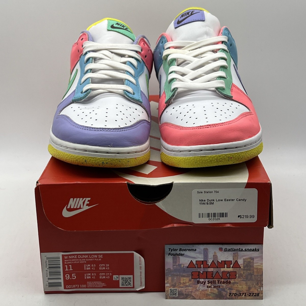 Size 11 - Nike Dunk SE Low Candy W Blue Purple Pink Yellow