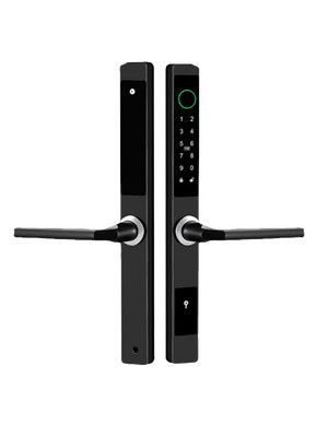 Mortise Lock Fingerprint Card Code Keyless Smart Door Lock Sliding Aluminum Door