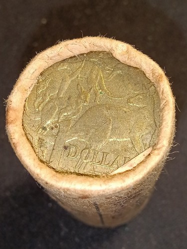 1984 Australian $1 First Year Of Issue From Royal Australian Mint Roll BU UNC - Picture 2 of 4
